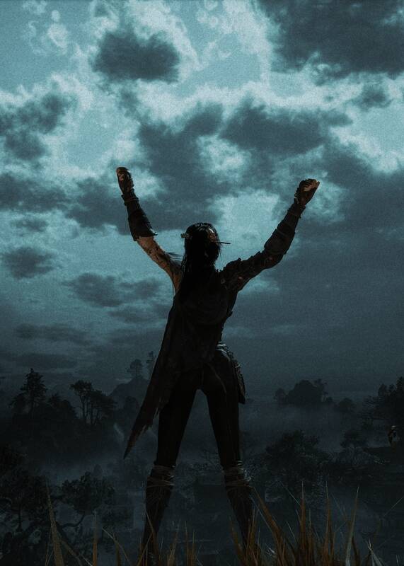 地图探索界面，展示山林、古庙等多样地形