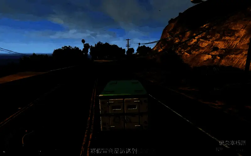 玩家驾驶拦截者在公路上疾驰，后方有敌方车辆紧追不舍，画面紧张刺激