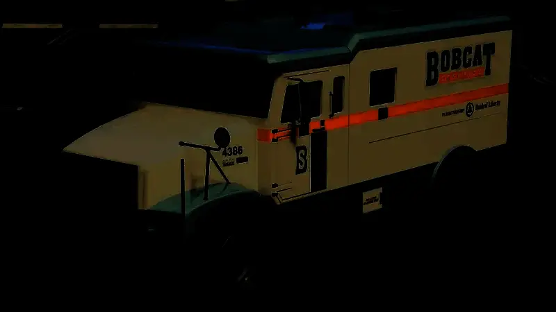 游戏中展示两种不同涂装的拦截者载具，分别为古倍科技版和山猫安保定制版