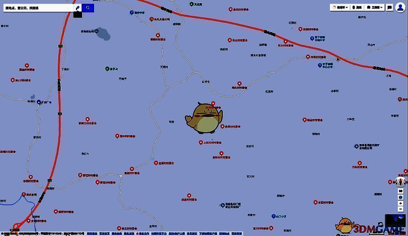 百度地图网页版操作界面截图，展示搜索框和路线规划功能