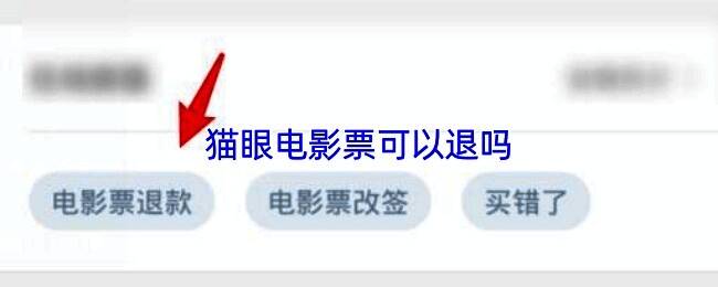 猫眼电影票退票政策说明图示
