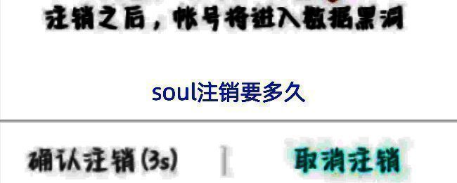 Soul账号注销流程示意图，展示7天反悔期具体时间节点
