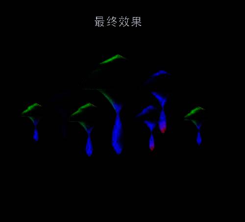 两个蘑菇组合排列后的最终效果，宛如真实的蘑菇云