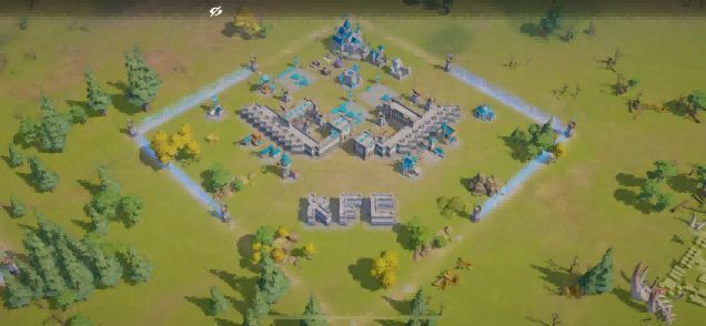 玩家分享的主城布局图，极具创意与个性