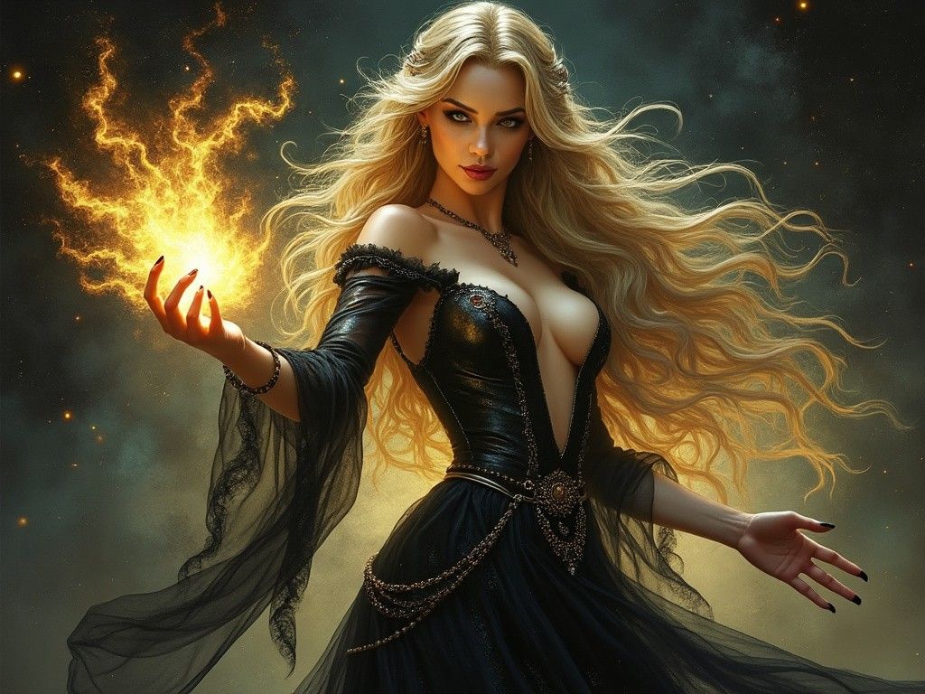 网友晒出的Grok女巫图合集，背景、姿态、光影高度趋同
