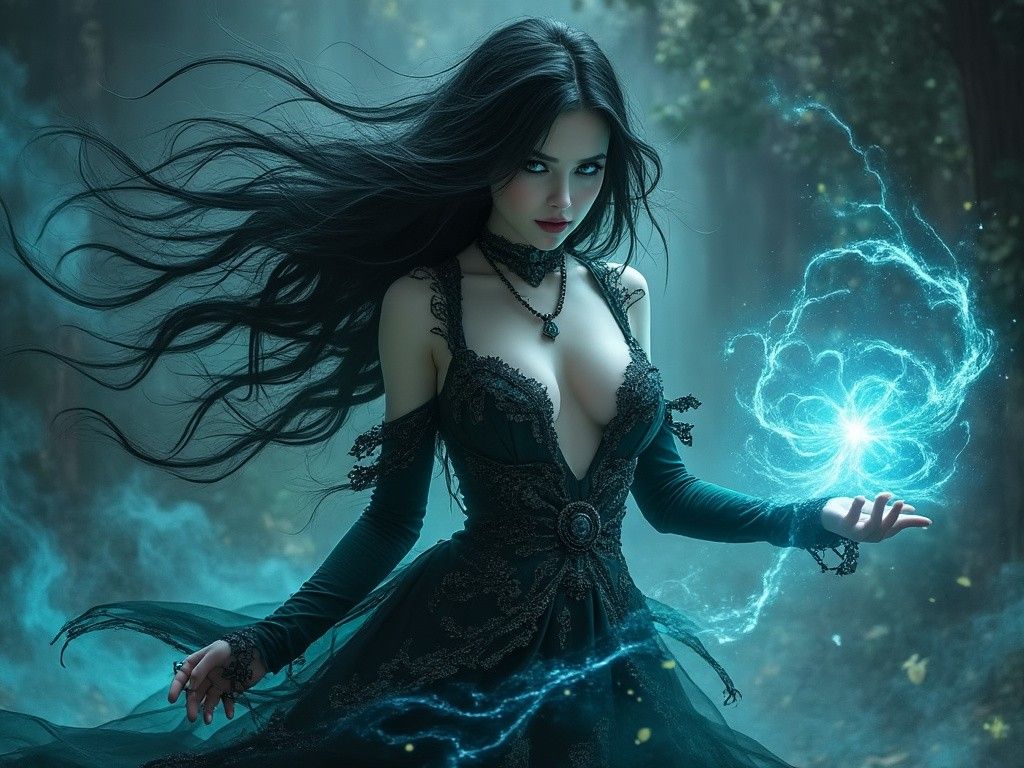 一组Grok女巫图拼接，凸显AI生成内容同质化现象