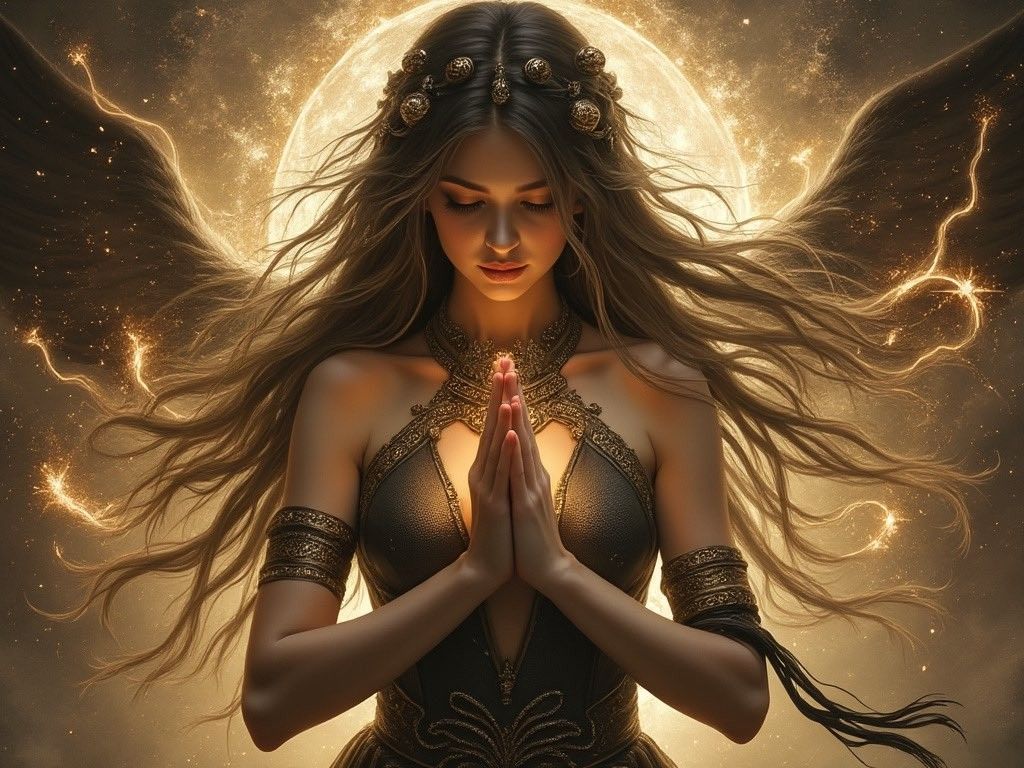 Grok生成女巫图局部放大，体现纹理与色彩趋同