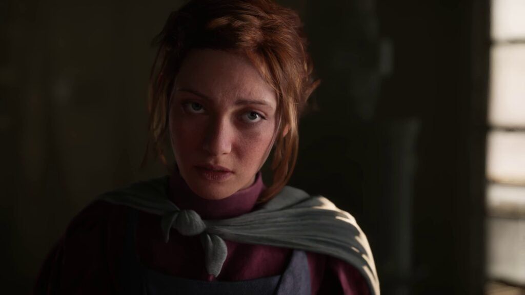 《埃里克斯霍姆：被偷走的梦》实机画面展示主角汉娜在昏暗街道中潜行躲避敌人巡逻