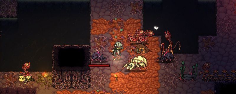 《地心归途》中玩家在厨房使用烹饪锅制作料理的画面，界面显示三种不同品质的食物选项