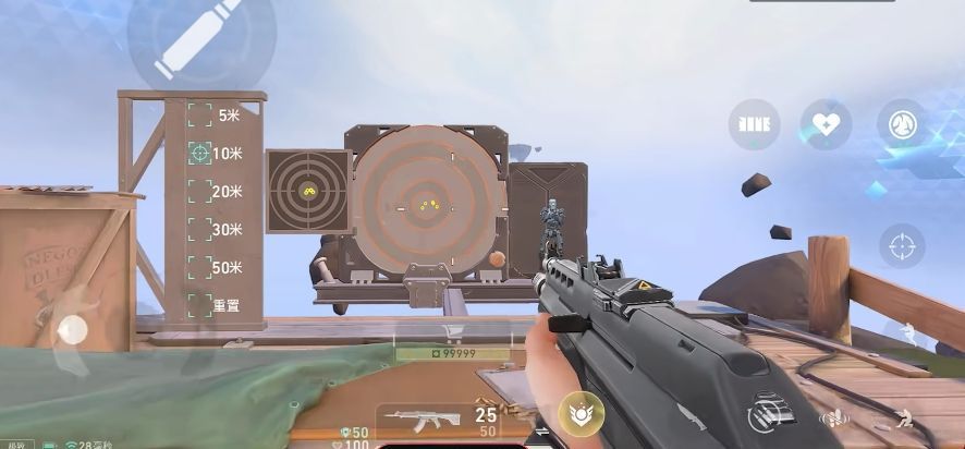 玩家在掩体后进行peek操作，角色半身露出瞄准敌人，动作流畅自然