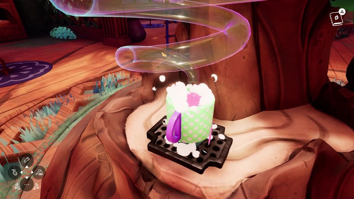 店内顾客坐在木质长椅上低头讲述故事，阿尔塔专注倾听