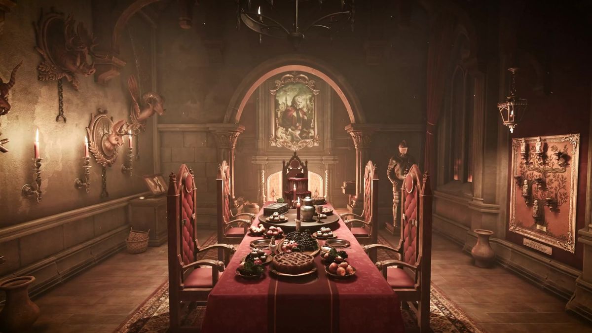 海盗岛上藏宝密室一角，木箱散落，地图摊开在桌上