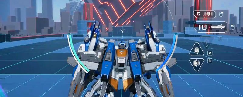 阿奎那机甲释放近距射束炮的战斗画面，蓝白色能量光束穿透敌方机体，战场硝烟弥漫