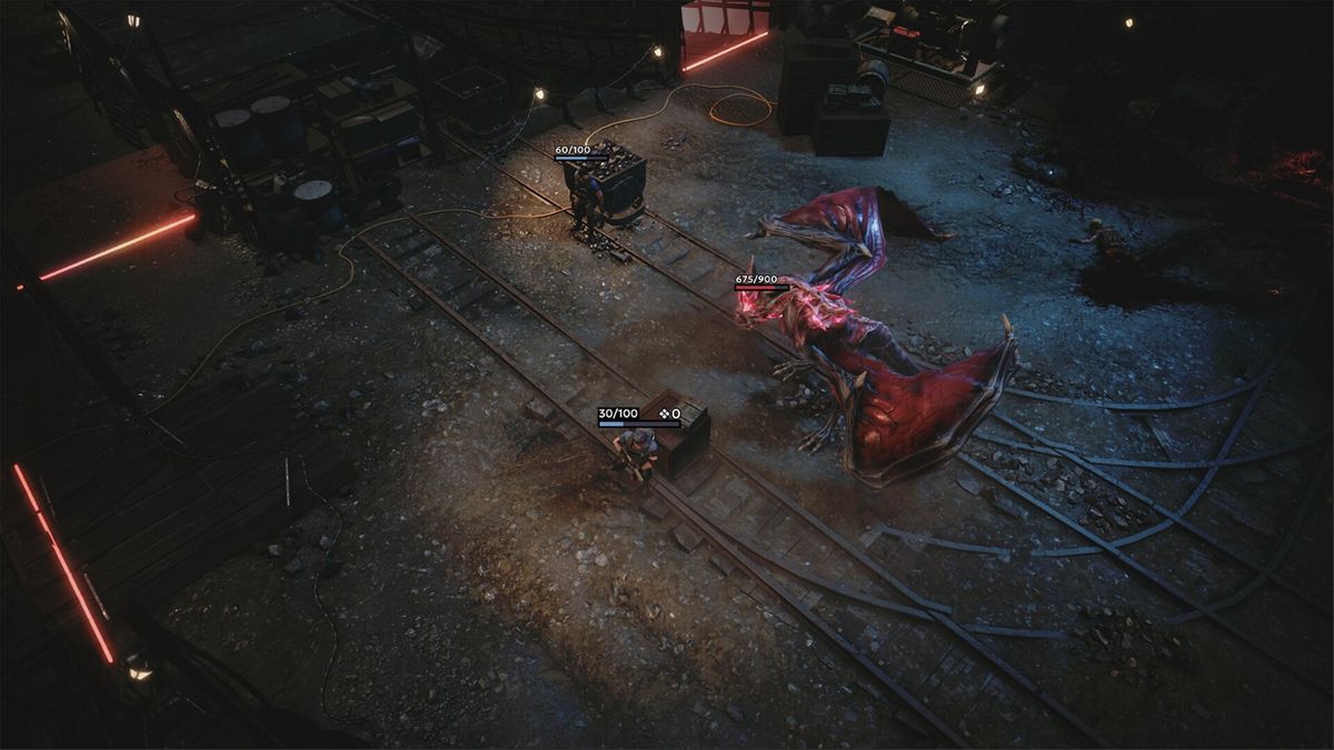 角色使用火焰喷射器对抗变异敌人，火光映照出废墟中的紧张战斗场面