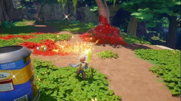 《狂野星球复仇记》游戏LOGO与宣传画面，展示主角手持武器站在异星地貌上，背景为绚丽的外星天空