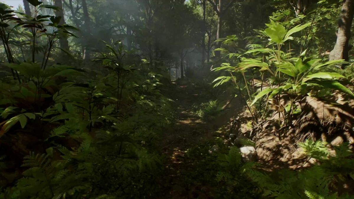 游戏内古老遗迹内部场景，石壁刻满神秘符号，远处有微弱光芒闪烁