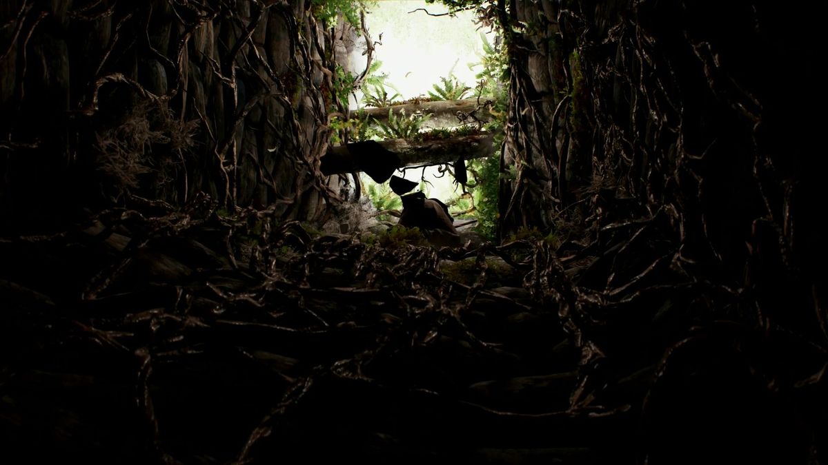 敌人包围琼斯，他背靠石墙，手中紧握手枪，神情冷静