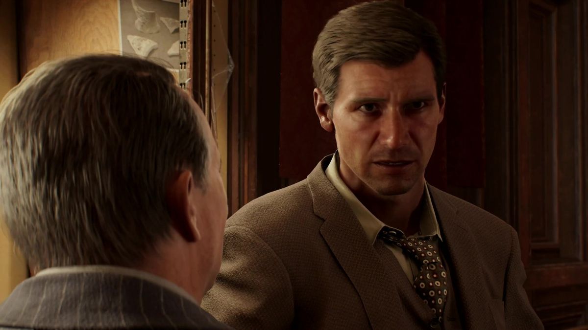 琼斯博士站在悬崖边眺望远方古城，披风随风飘扬