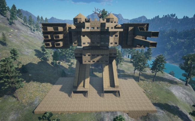 游戏内视角展示机甲内部结构，模块拼接紧密，细节丰富