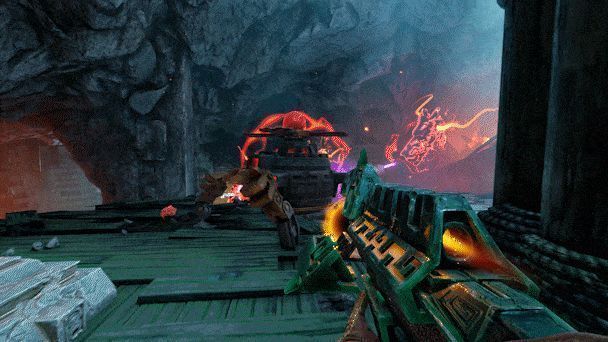 角色在基地界面中更换装甲涂装与头盔样式，背景为动态深海景观