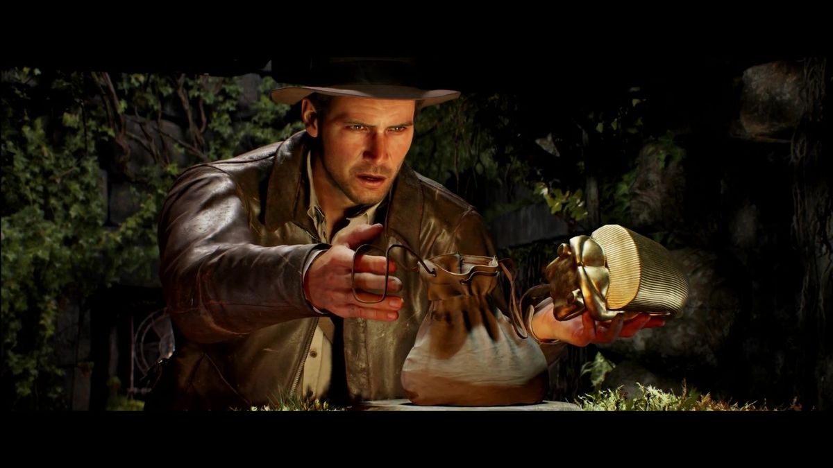 琼斯博士在游戏中的动作与电影镜头几乎完全同步，包括脚步落点和视角移动