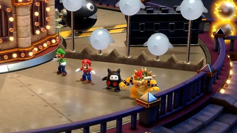 Fami通发布的日本游戏销量排行榜图表，显示《超级马力欧派对 空前盛会》位居榜首，多款Switch游戏紧随其后