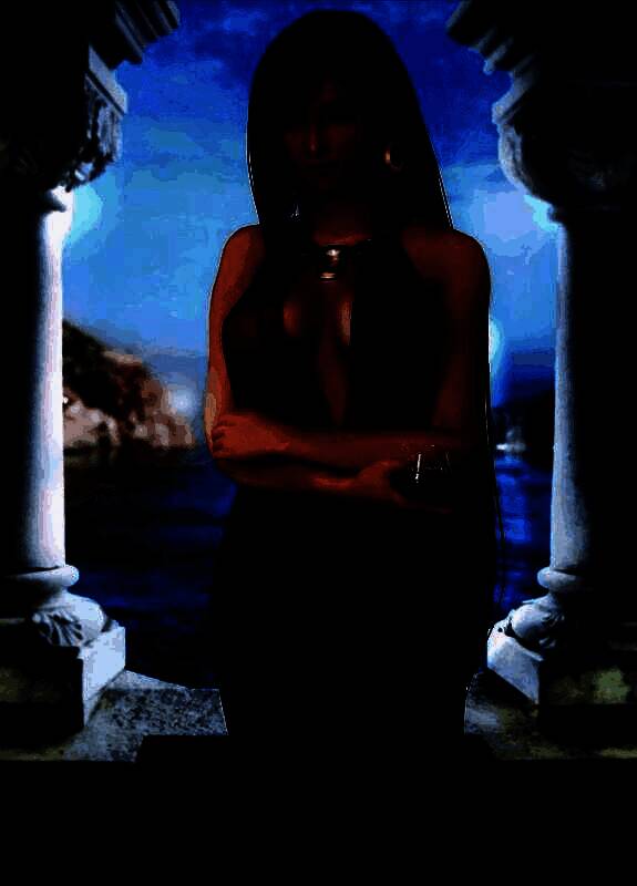 全视角展示的蒂法3D模型，周围环绕数据流特效，突显科技感与艺术融合