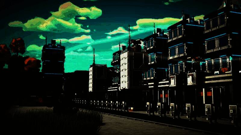 游戏中玩家正在操作机械臂对模块进行切割处理，背景为自动化流水线和立体仓储系统