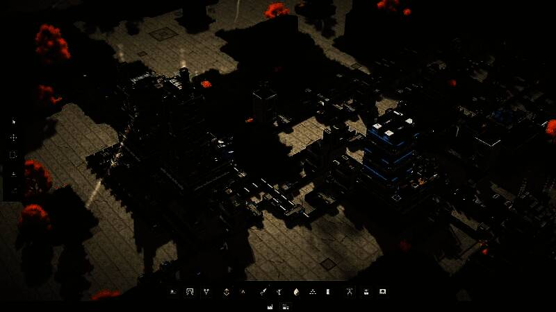 玩家在设计界面中拖拽组件构建生产线，界面清晰显示能耗与产出效率