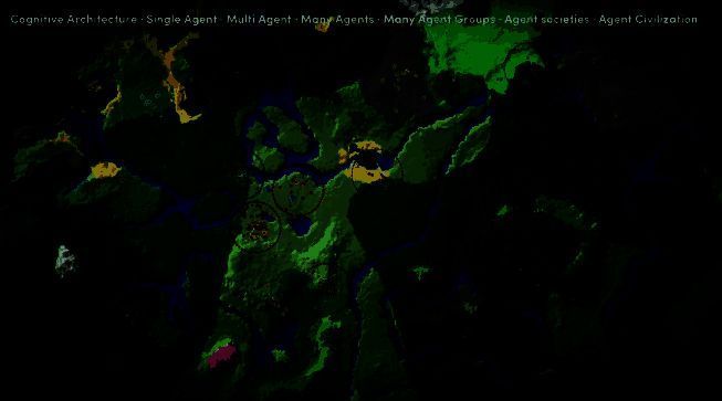 《我的世界》游戏界面中多个AI角色在村庄内活动，有农耕、建造和交流的场景，画面充满生活气息