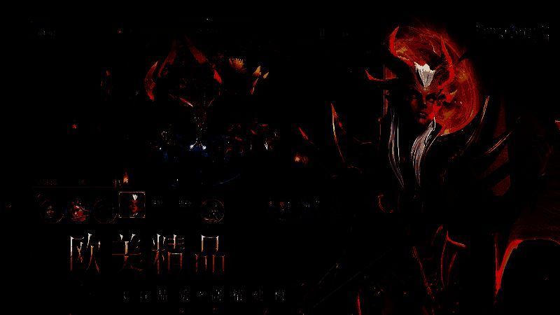 英雄特写镜头，展示精细建模与面部表情，背景为燃烧的地狱裂谷，恶魔军团在远处列阵