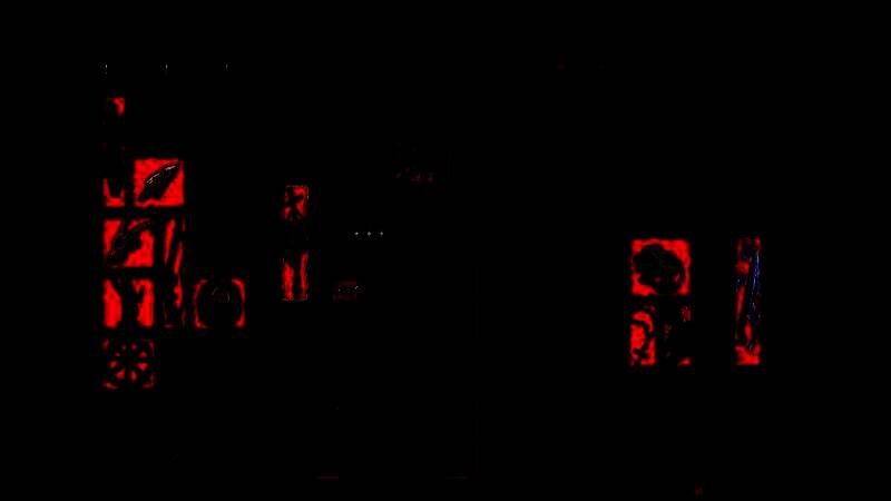 战斗特效特写，刀光划破空气留下残影，敌人被击飞瞬间爆炸出火花与尘土