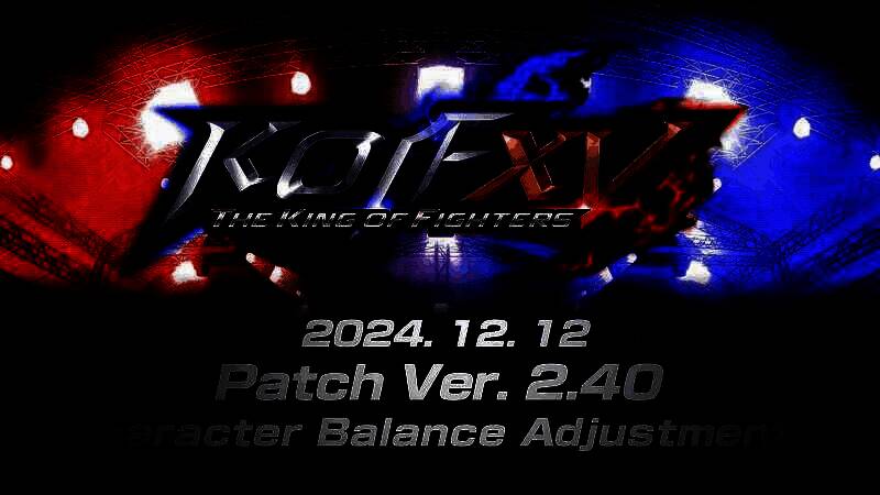 《拳皇15》角色对战画面，两名角色在擂台上激烈交锋，技能特效绚丽，画面充满张力