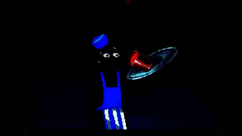 夜晚的餐厅外景，建筑悬浮于星空之上，桥梁连接着破碎的岛屿