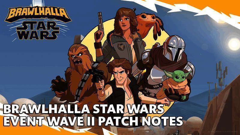 游戏中四位星球大战角色立绘展示，每位角色配有专属武器与特效