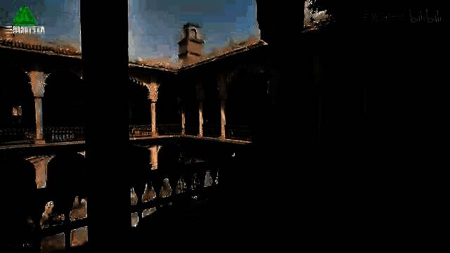 近距离枪战瞬间，火花四溅，子弹击中墙壁