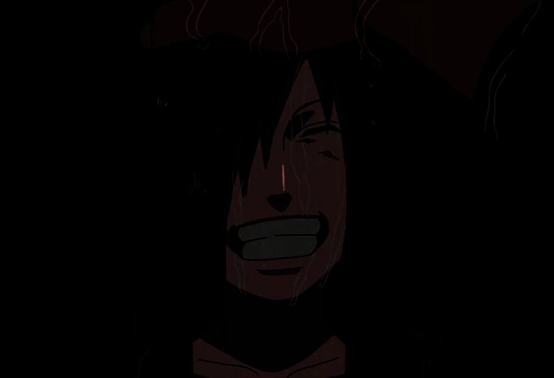 长门身穿晓组织长袍，站立于雨中高塔之上，目光深邃望向远方