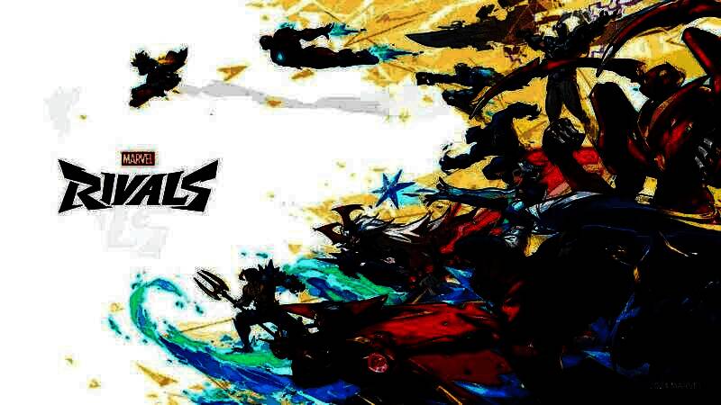 《漫威争锋》游戏宣传图，多名经典漫威英雄并肩而立，背景为纽约城市废墟，光影效果炫酷