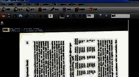 软件左上角高亮显示“使用缩略图图像”按钮，界面左侧出现页面缩略图列表