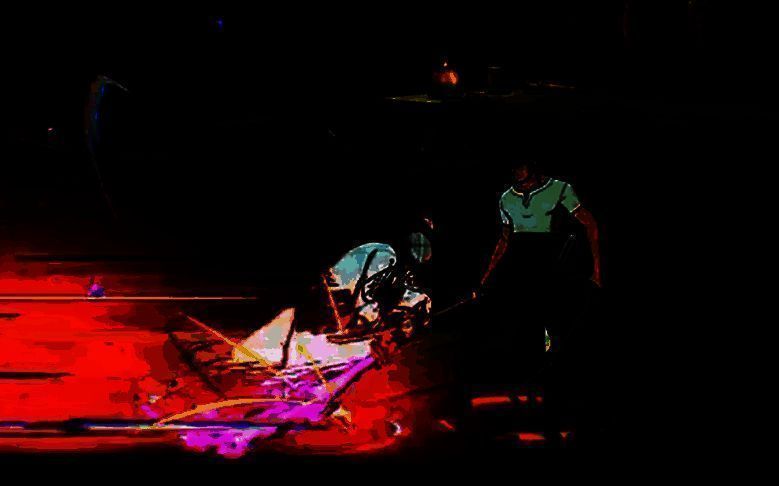 龙马在战场中央施展终结技，刀光一闪，敌人瞬间倒下，背景火花四溅，气氛肃杀