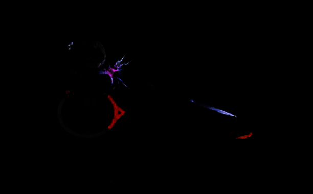 战斗场景截图，显示召唤物发射三道光束攻击多个敌人