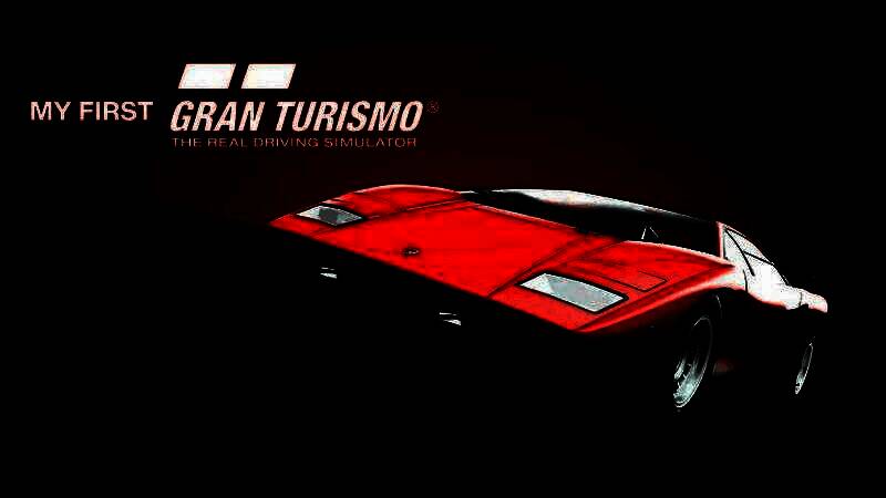 《我的第一个GT赛车》游戏封面图，画面中一辆炫酷赛车飞驰在城市赛道上，背景为PlayStation 30周年纪念标志