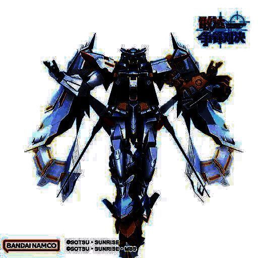 异端敢达金色机 天哈娜全身立绘展示，机体通体金黄，线条流畅，散发出高贵而凌厉的战斗气息