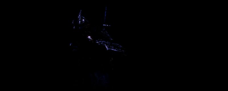 追踪者双持大剑从空中跃下，发动跳劈，剑气撕裂地面