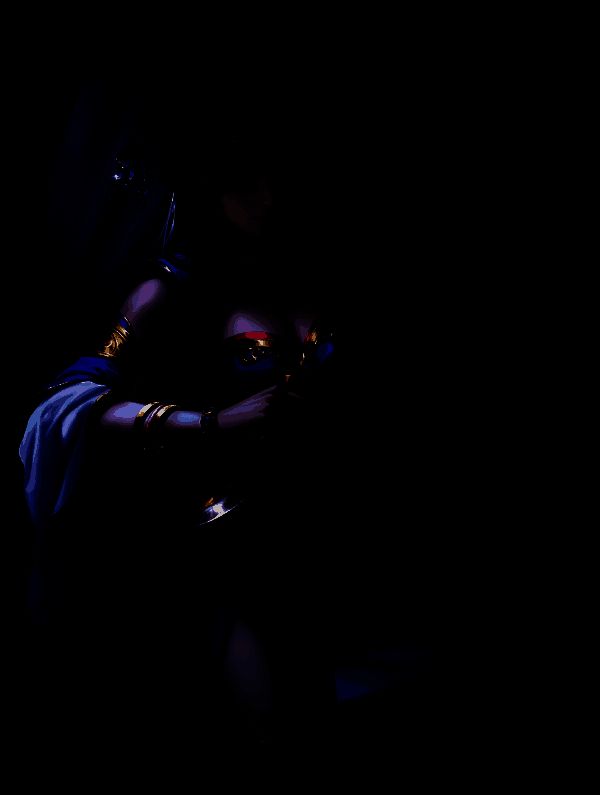 全新武将「界」张春华立绘展示，身着深色古风战袍，眼神冷峻，背景为残月与战场剪影，凸显其坚毅果敢的气质