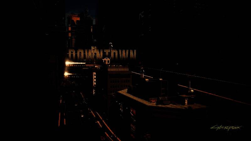 《赛博朋克2077》官方发布的夜之城全景壁纸，霓虹闪烁的都市高楼林立，空中飞行车辆穿梭，充满未来科技感