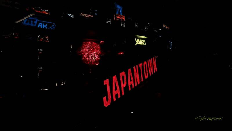 角色站在高楼边缘俯瞰夜之城，背景是绚丽的霓虹天际线，风吹起衣角，氛围感十足