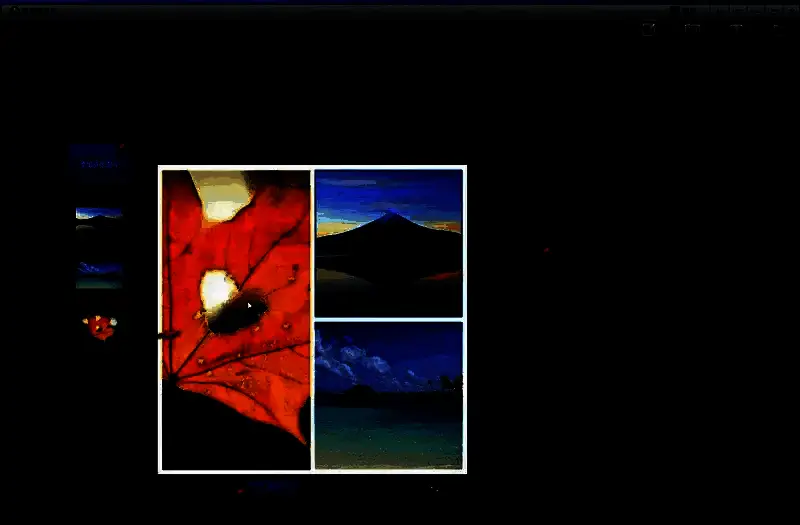 模板拼图界面展示多个精美拼图模板，布局多样且风格分明