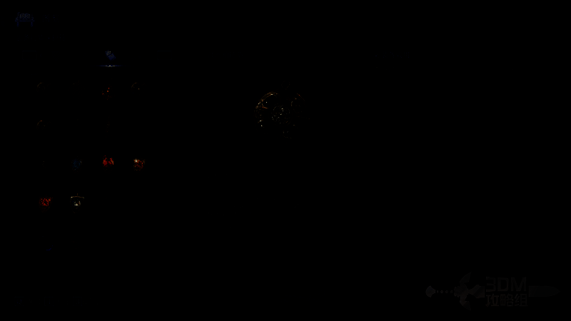 红琥珀链坠特写图标，一颗暗红色的宝石镶嵌在金属链条上，背景泛着微弱的血色光芒，象征生命值加成