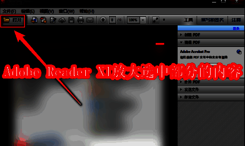 Adobe Reader XI主界面展示，左侧为文档缩略图，右侧为PDF内容显示区域